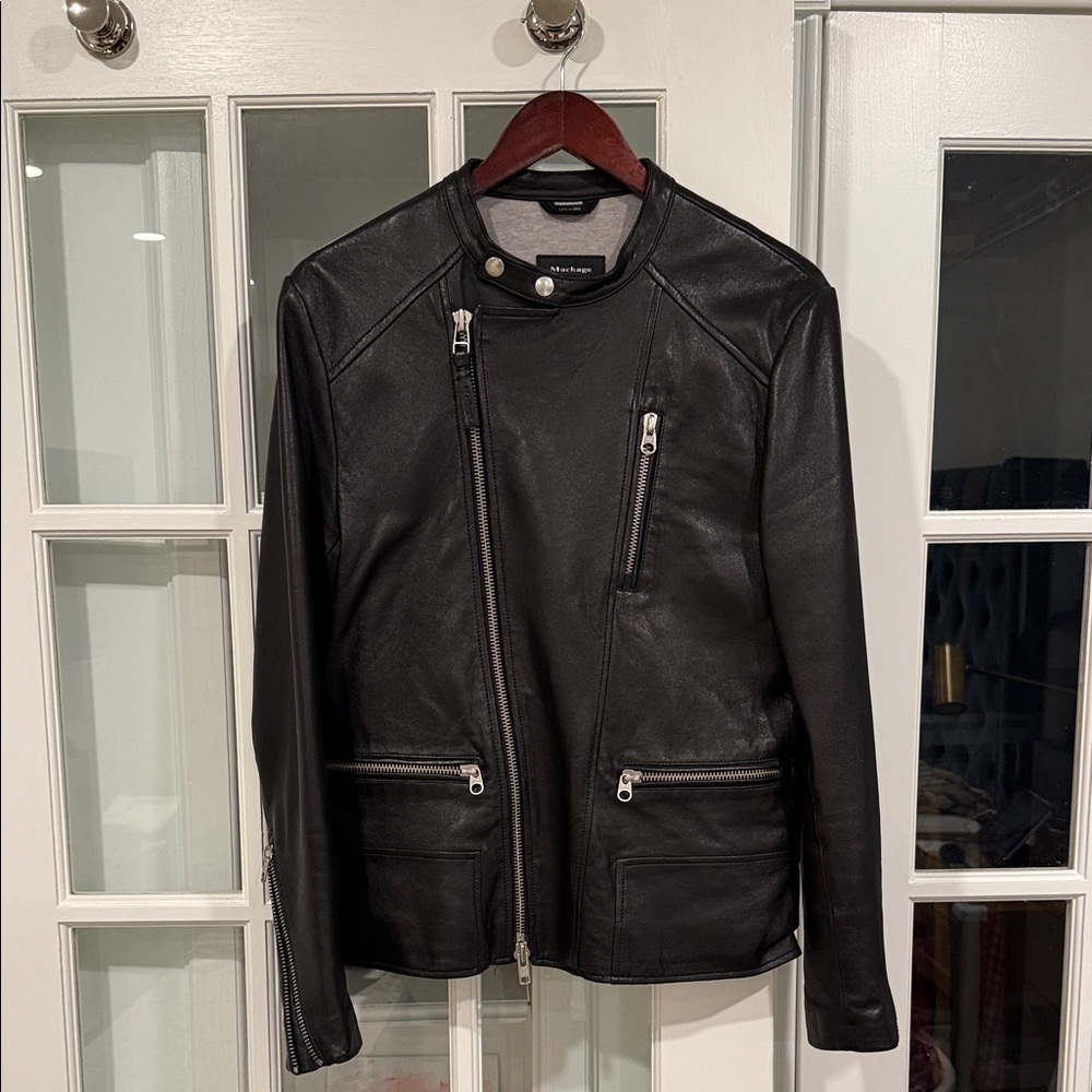 Mackage Men’s Black Leather Jacket